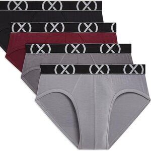 2XIST Modal No Show Briefs 4PK Men's Large L Multicolor NWT